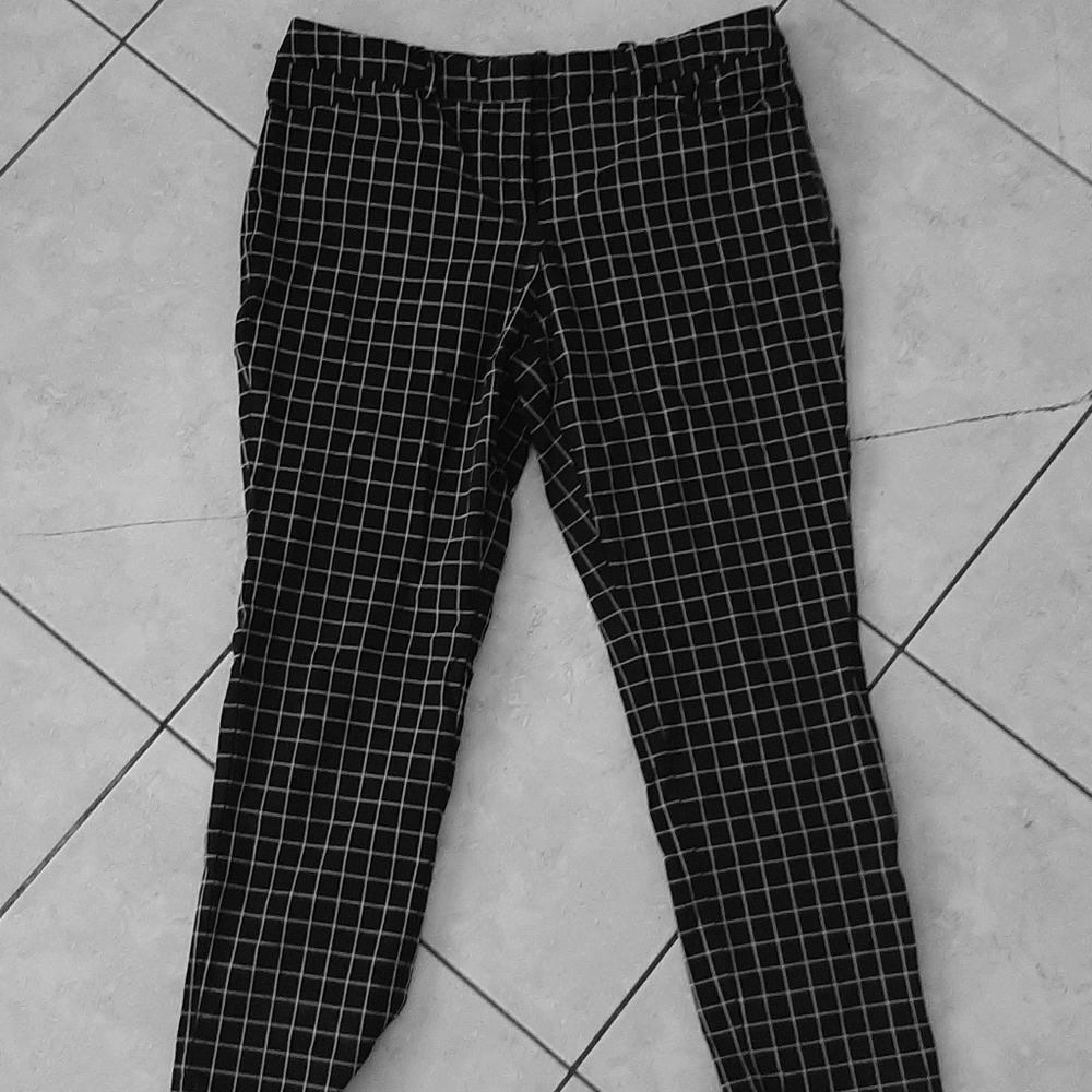 Checkered black pants